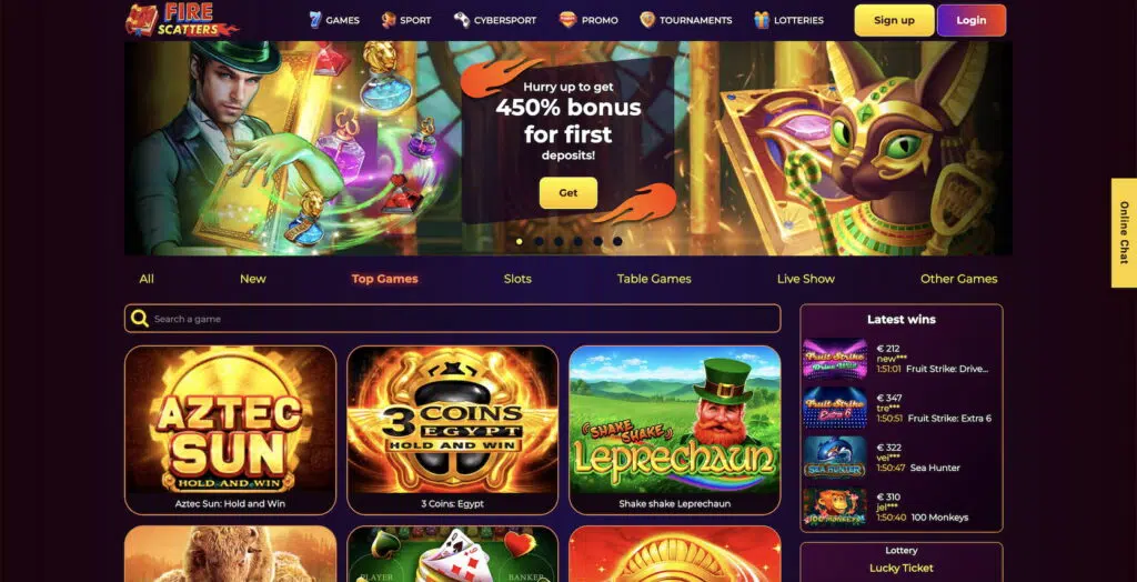 Fire Scatters Casino Overview