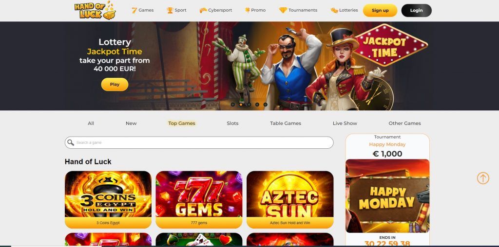 Hand of Luck online casino