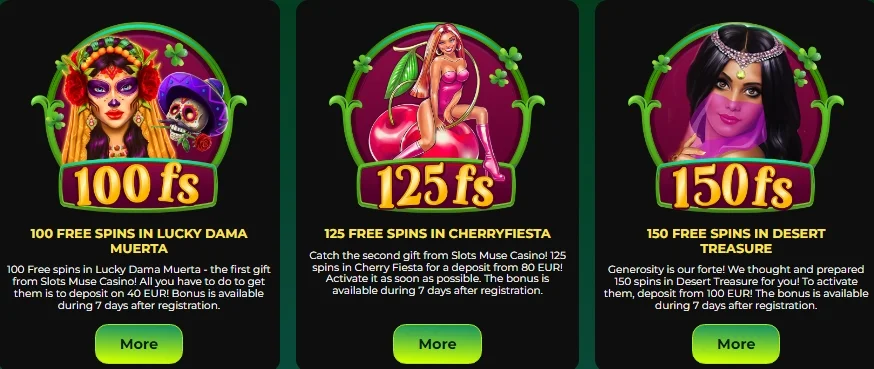 Slots Muse Casino bonus