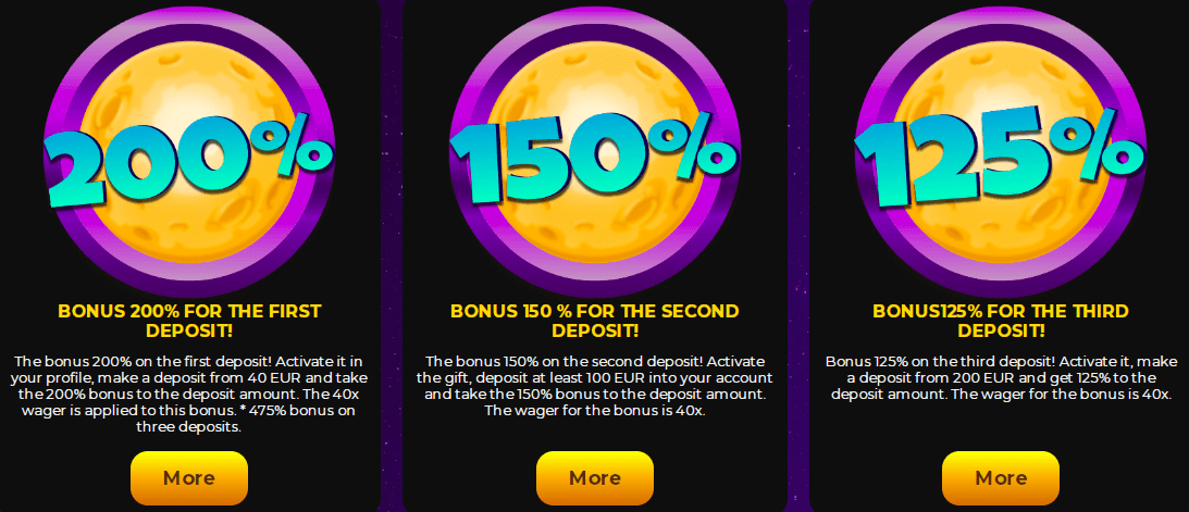 Midnight Wins Casino bonus