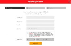 32Red Casino Sign-Up Process